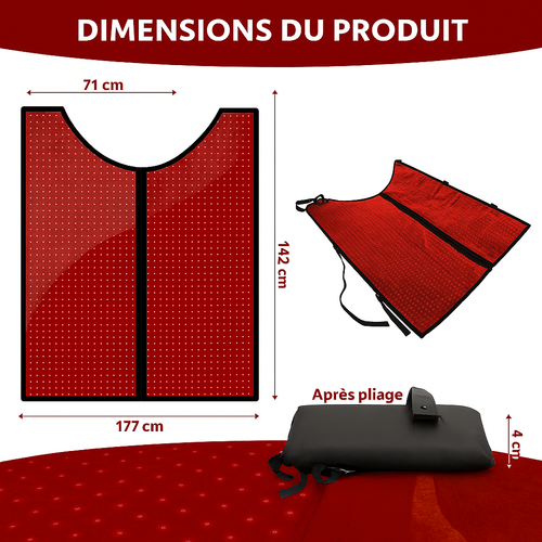 Couverture infrarouge pour chevaux et poneys taille D