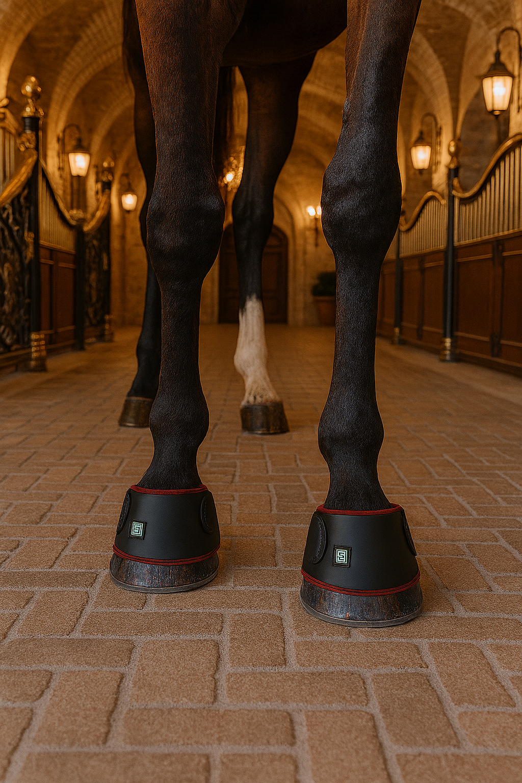 Protège-sabot noir infrarouge — Soulagement Immédiat pour Chevaux et Poneys taille C-D